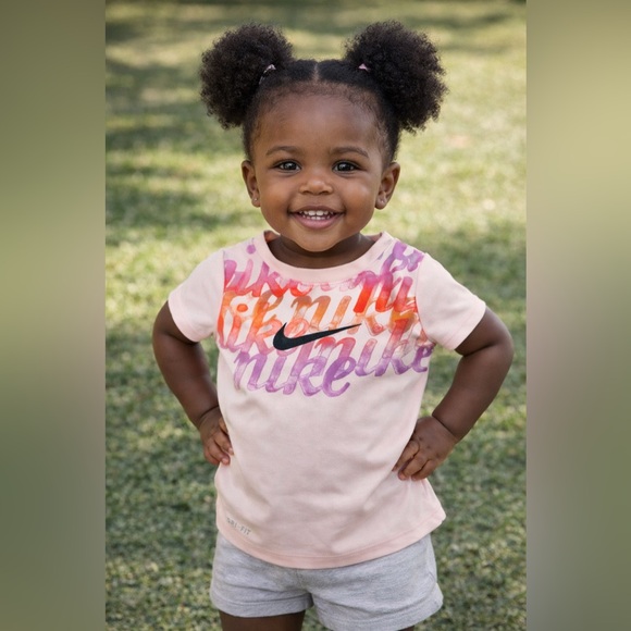 Nike Other - Nike Kids' Pink and Orange Graphic Tee